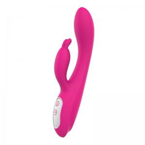 ODM Suction Stimulator Factories –  Rabbit Ear Strong Shock Soft Silicone Vibrator With Heating Function EFZDH007 – Instasex