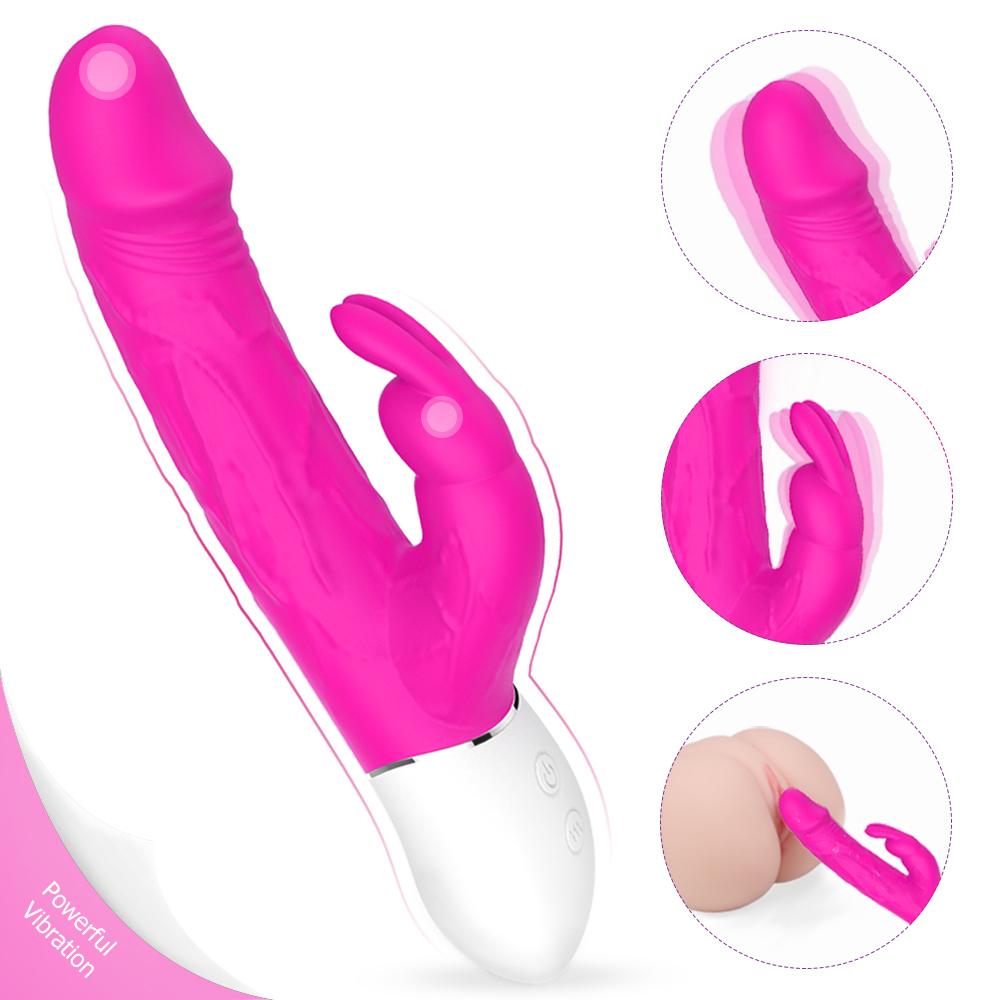 Female Electric Vibrator With Rabbit Ears And Glans Head Shape IFZDH010